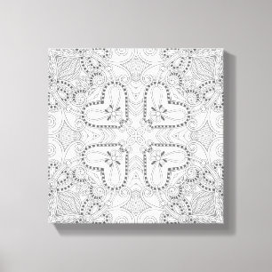 Doodle Square 6 Leinwanddruck