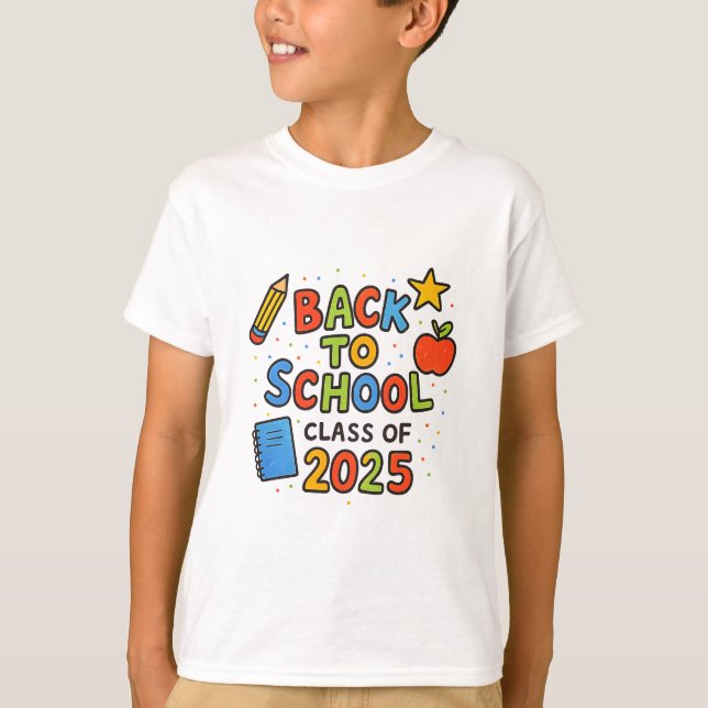 Doodle Style Class of 2025 Spirit Shirt (Vorderseite)