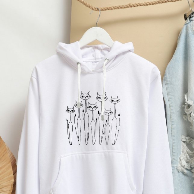 Doodle Sweatshirt (weiß- von Hand gezeichnet) (Von Creator hochgeladen)