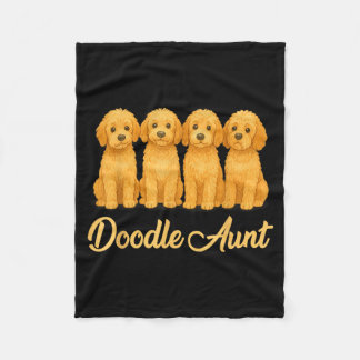 Doodle-Tante Süße Hunde Liebhaber Lustiger Welpe Fleecedecke