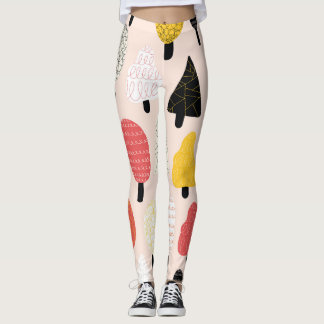 Doodle Trees: Vintage, Abstrakte Natur. Leggings