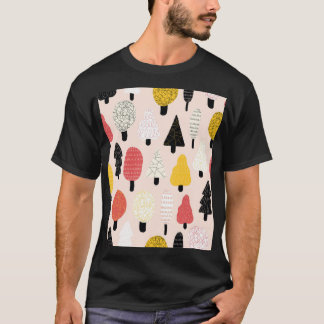 Doodle Trees: Vintage, Abstrakte Natur. T-Shirt