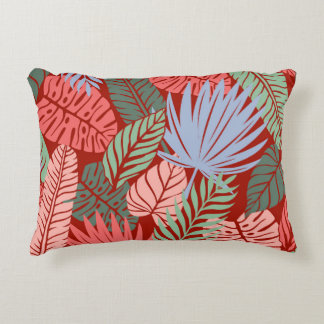 Doodle Tropical Blätter: Dunkel von Hand Gezeichne Dekokissen