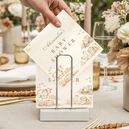 Doodle Vintage Farm Storybook Baby Shower Serviette