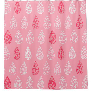 Doodle-Wasser fällt: Vintages Muster Duschvorhang