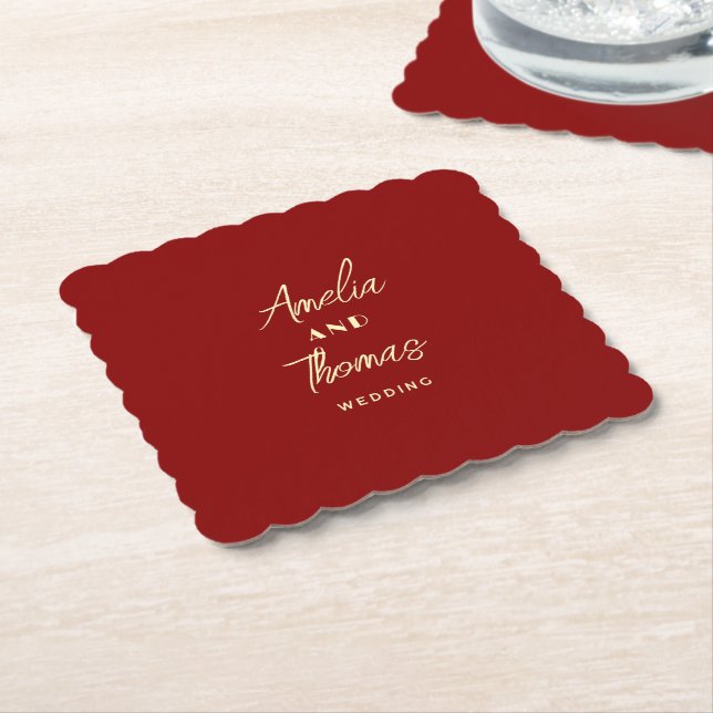 Doodle Whimsical Retro Elegante Hochzeit  Untersetzer (angewinkelt)