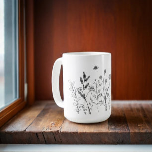 Doodle Wild Pflanze Tasse