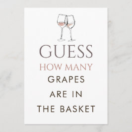 Doodle Wine Guess How Many Game Bridal Shower Card Einladung