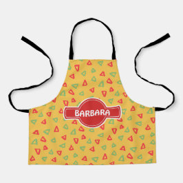 Doodle Yellow Minimal Muster Schürze