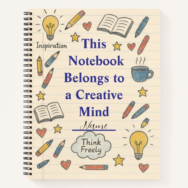 Doodle Your Dreams - Sketch Style Notebook Notizbuch (Vorderseite)