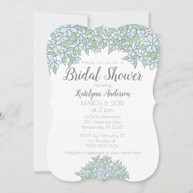 Doodle Zeichnend vergessen Sie mich nicht Hochzeit Einladung (Vorderseite)