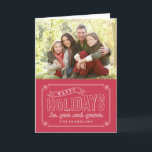 Doodled Banner Holiday Foto Cards Feiertagskarte<br><div class="desc">Design © Berry Berry Sweet.  Besuchen Sie unseren Design-Showroom auf WWW.BERRYBERRYSWEET.COM</div>