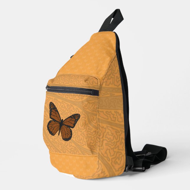 Doodled Monarch Crossbody Bag (Rechte Ecke)