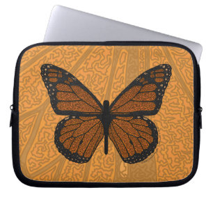 Doodled Monarch Laptop Hülle Laptopschutzhülle