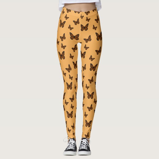 Doodled Monarch Leggings (Vorderseite)