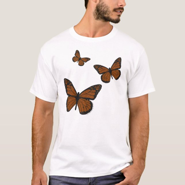Doodled Monarch Men's Light Shirt (Vorderseite)