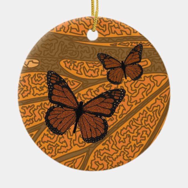 Doodled Monarch Ornament (Vorne)