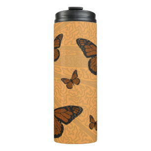 Doodled Monarch Thermal Tumbler Thermosbecher