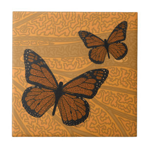 Doodled Monarch Tile Fliese