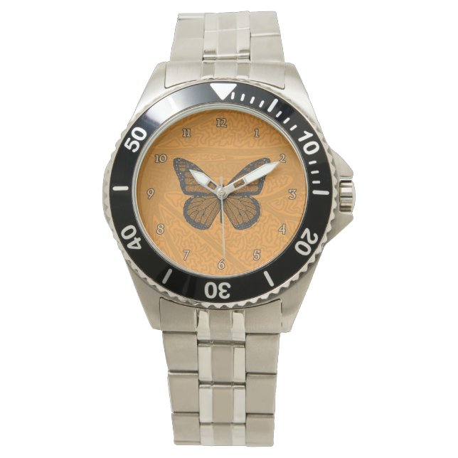 Doodled Monarch Watch Armbanduhr (Vorderseite)