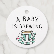 Doodled Tea Cup Pink Heart Ein Baby braut.