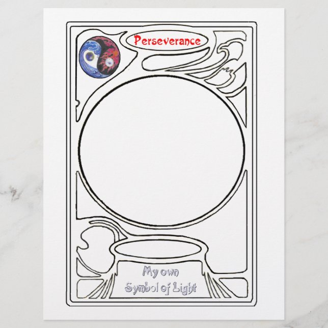 Doodlen auf dem Symbol der Beharrlichkeit Briefbogen (Vorderseite)