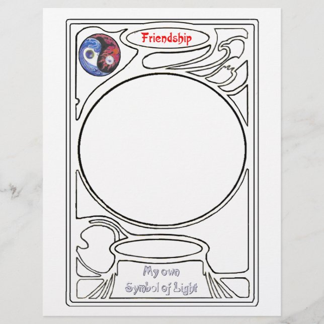 Doodlen auf dem Symbol der Freundschaft Flyer (Vorne)