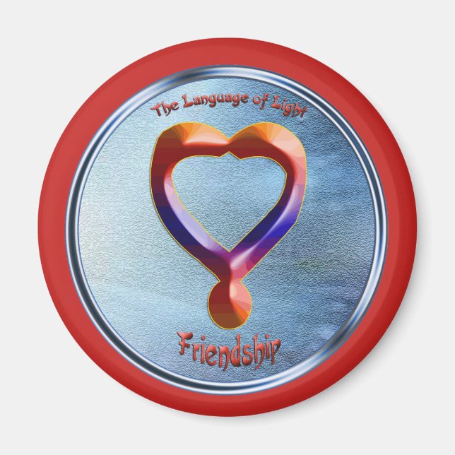 Doodlen auf dem Symbol der Freundschaft Magnet (Vorne)