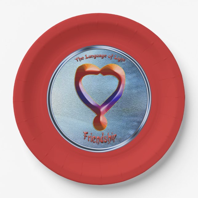 Doodlen auf dem Symbol der Freundschaft Pappteller (Vorderseite)