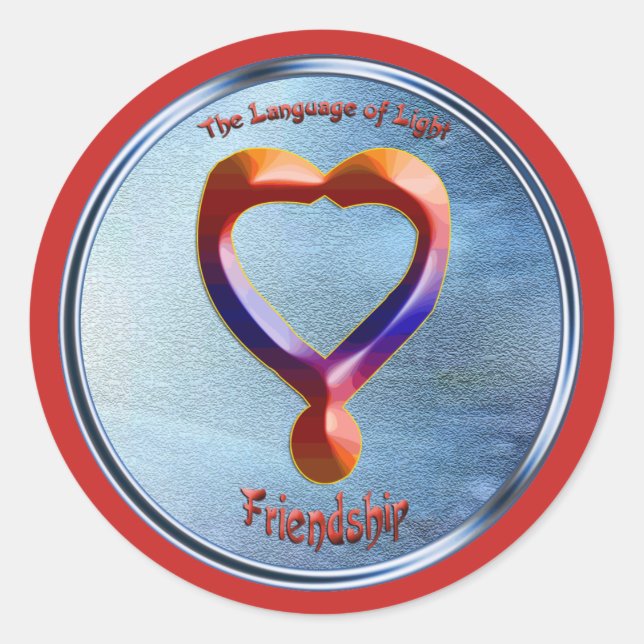 Doodlen auf dem Symbol der Freundschaft Runder Aufkleber (Vorderseite)