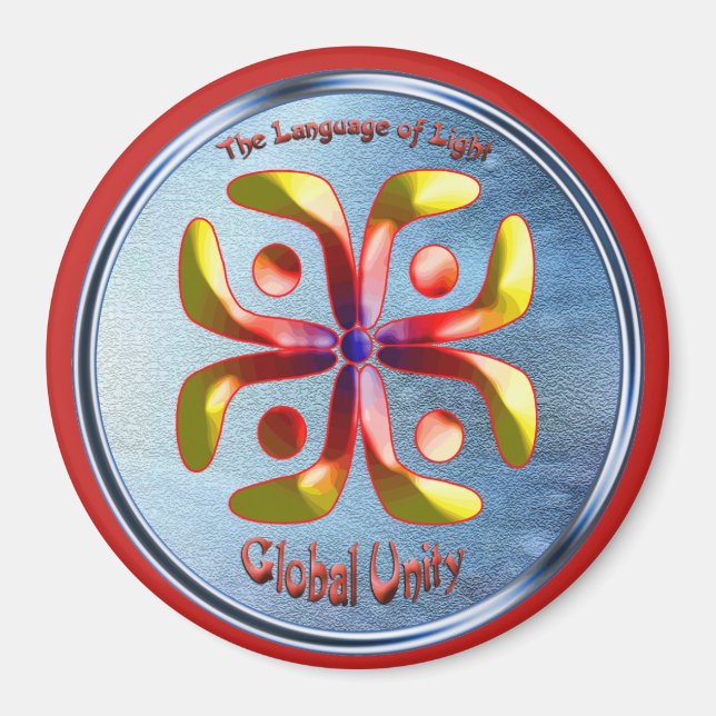 Doodlen auf dem Symbol der globalen Einheit Magnet (Vorne)