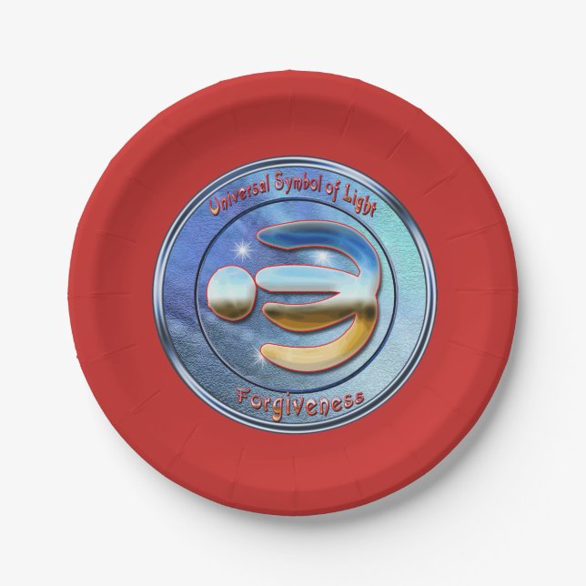 Doodlen auf dem Symbol der Vergebung Pappteller (Vorderseite)