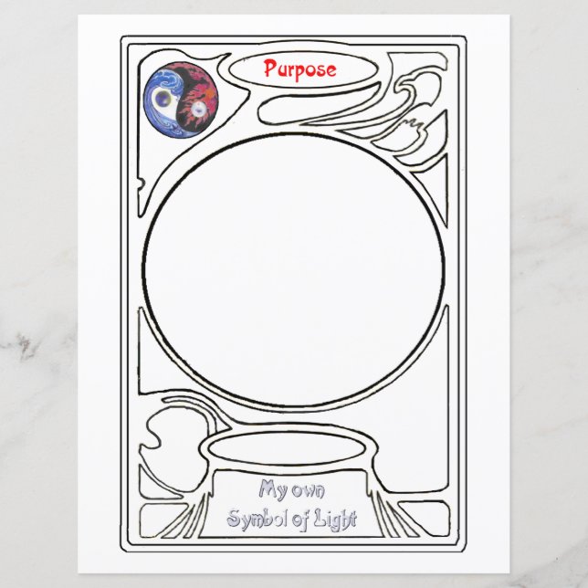 Doodlen auf dem Symbol des Zwecks (Vorderseite)