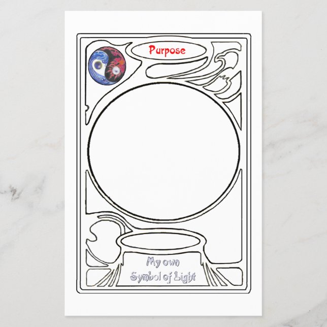 Doodlen auf dem Symbol des Zwecks Flyer (Vorne)