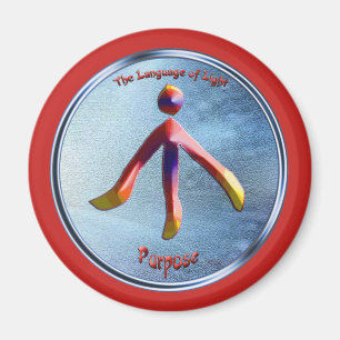 Doodlen auf dem Symbol des Zwecks Magnet