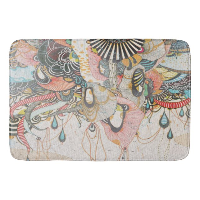 Doodlen auf der Lichtsprache Badematte (Vorderseite)