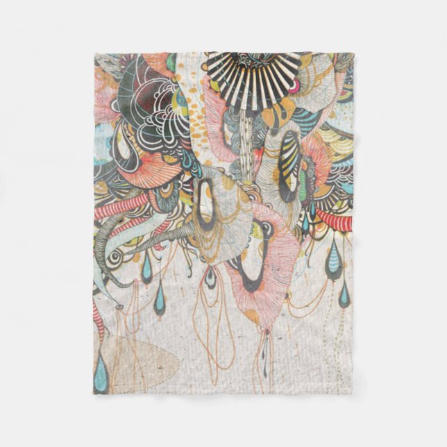 Doodlen auf der Lichtsprache Fleecedecke (Vorderseite)