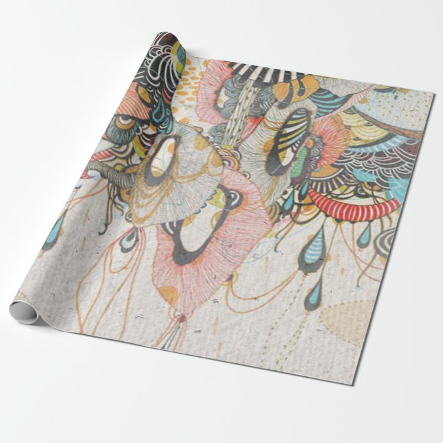 Doodlen auf der Lichtsprache Geschenkpapier (Ungerollt)