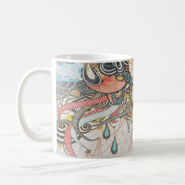 Doodlen auf der Lichtsprache Kaffeetasse (Links)