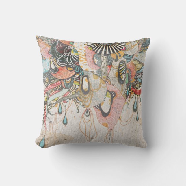 Doodlen auf der Lichtsprache Kissen (Vorderseite)