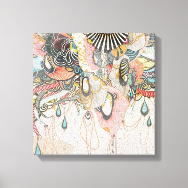 Doodlen auf der Lichtsprache Leinwanddruck (Vorderseite)