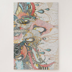 Doodlen auf der Lichtsprache Puzzle