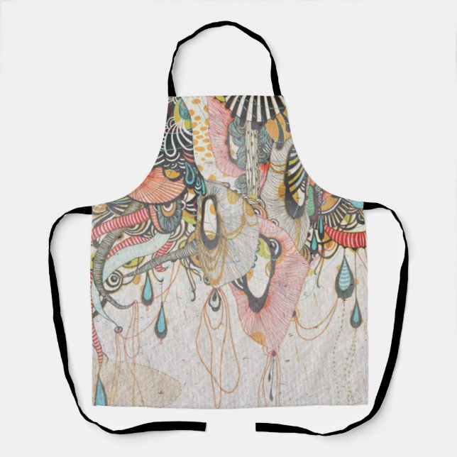 Doodlen auf der Lichtsprache Schürze (Vorderseite)