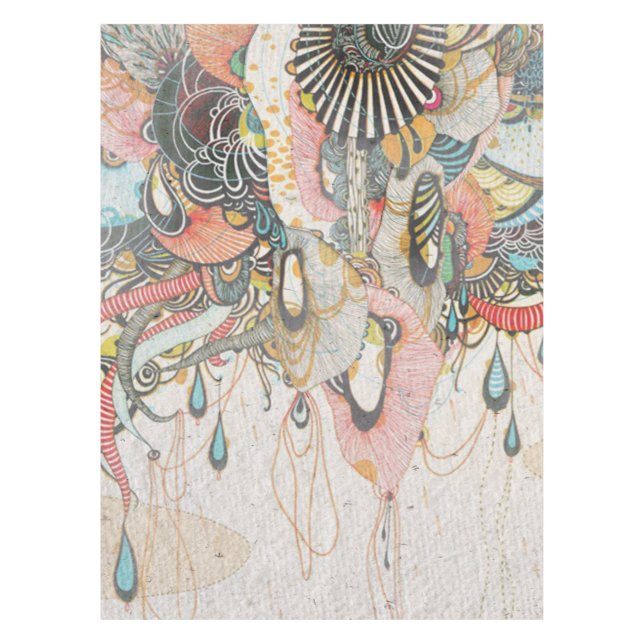 Doodlen auf der Lichtsprache Tischdecke (Vorderseite)