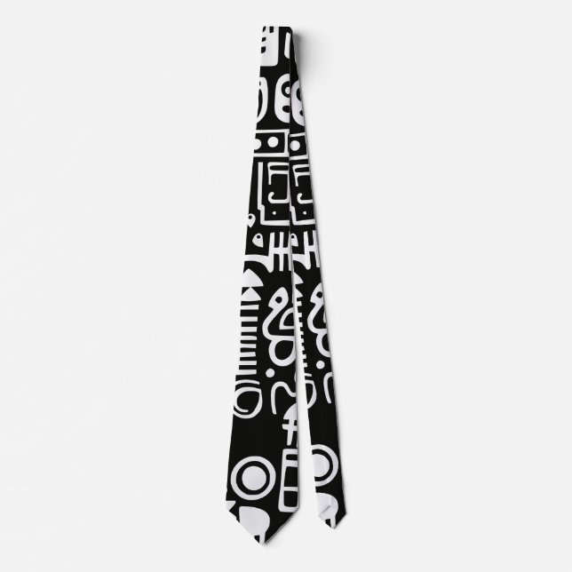 Doodles Abstrakt Moderne Formen Krawatte (Vorderseite)