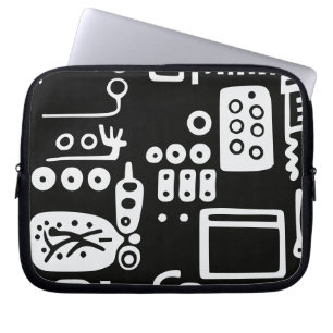 Doodles Abstrakt Moderne Formen Laptopschutzhülle