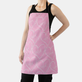 Doodles Black Hearts Valentinstag Rosa Schürze