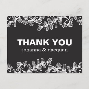 Doodles-Blätter Postkarte