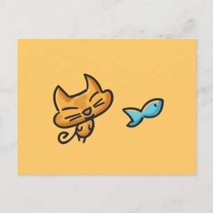 Doodles Cat Postkarte