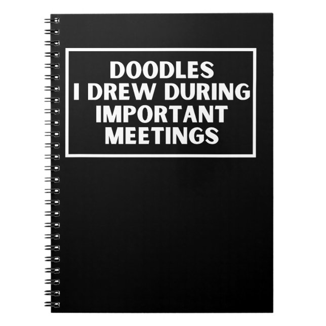 Doodles, die ich bei wichtigen Treffen gezeichnet  Notizblock (Vorderseite)